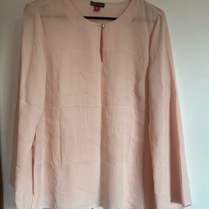Vince Camuto long sleeve peach blouse